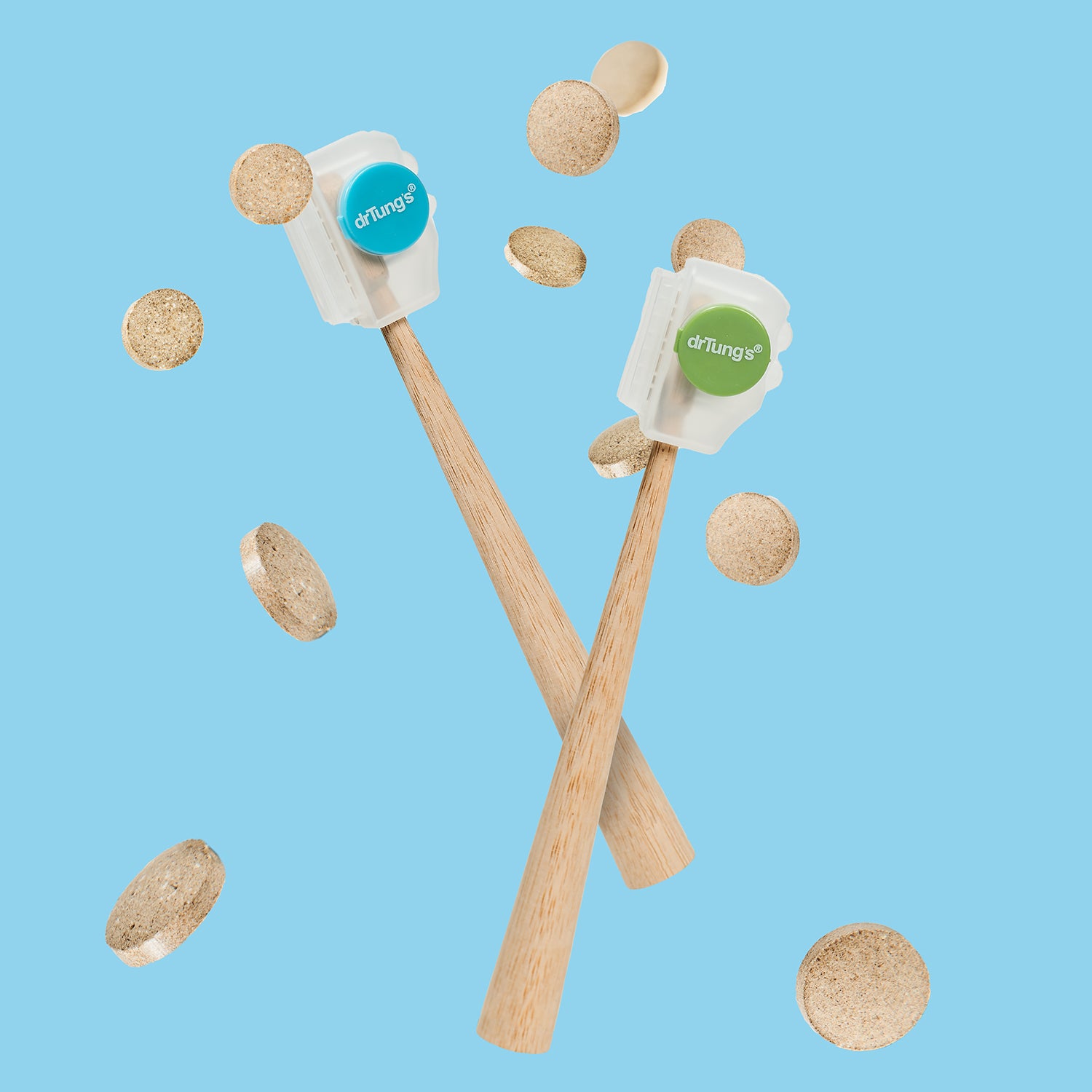 Snap-On Toothbrush Protection with herbal toothpowder tabs