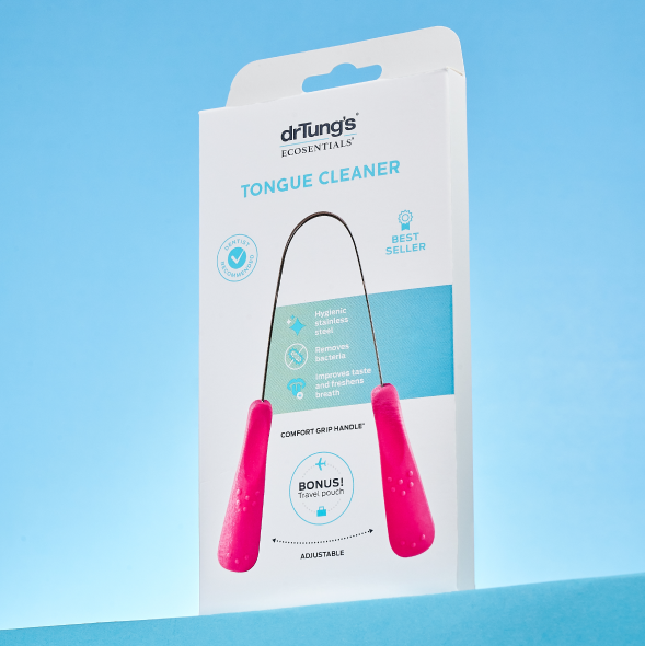 Stainless Steel Tongue Cleaner red