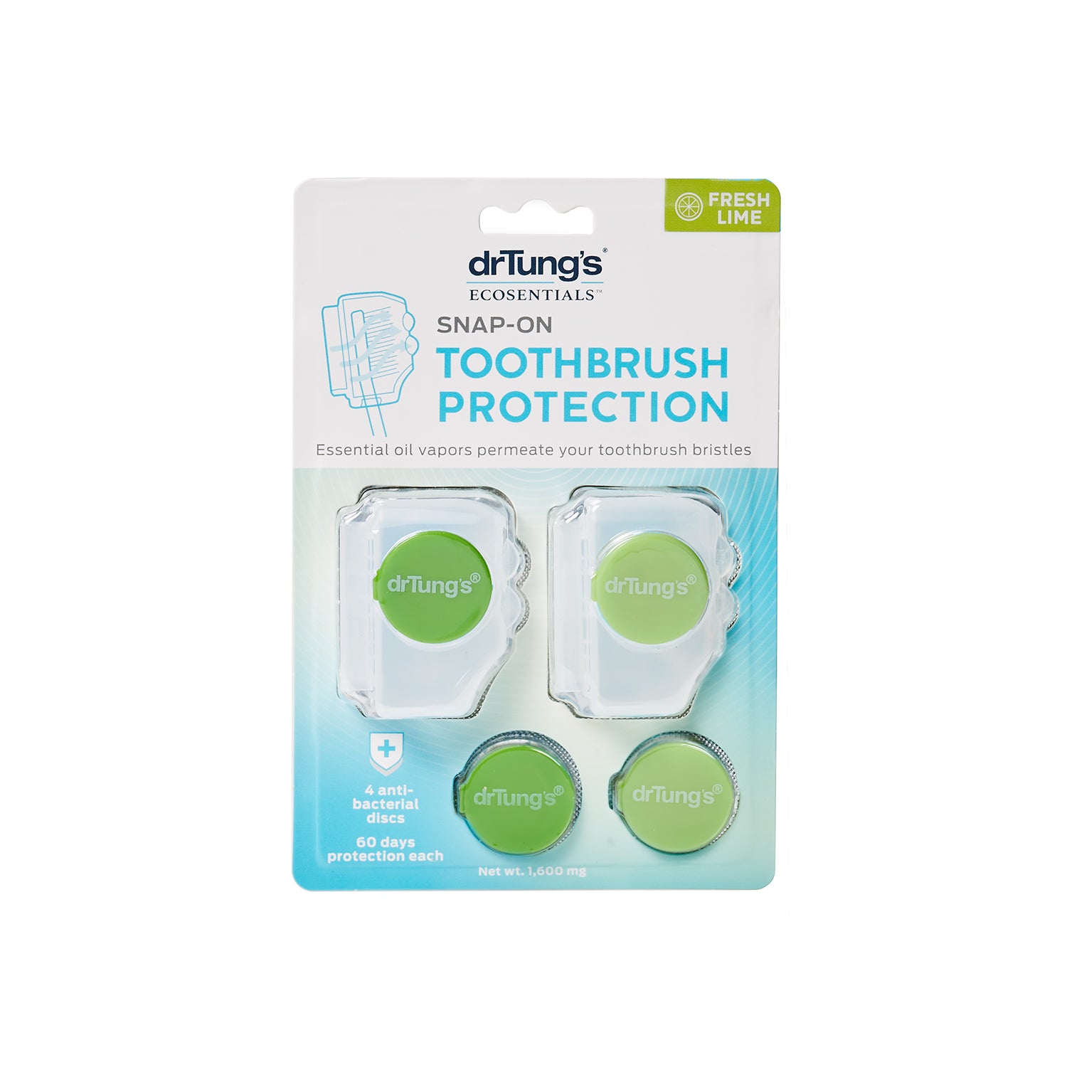 Snap-On Toothbrush Protection green