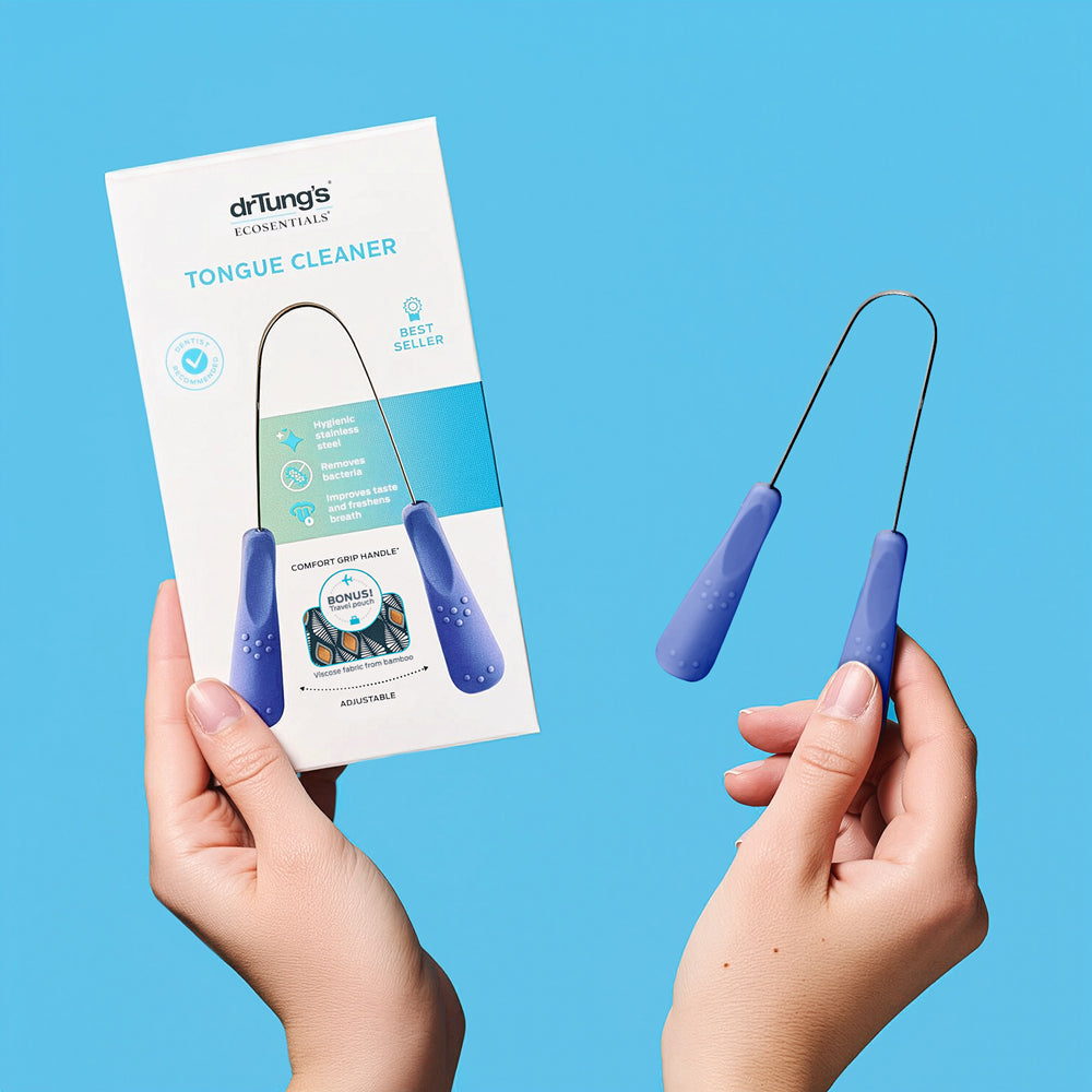 Stainless Steel Tongue Cleaner - Purple