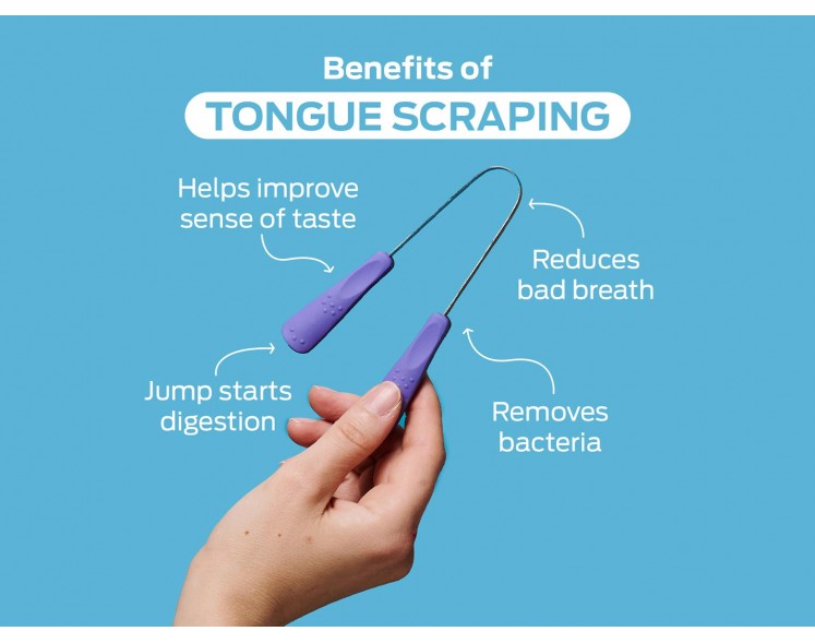Stainless Steel Tongue Cleaner/Scraper - BEST remedy for bad breath  Quantity in each pack 1 piece