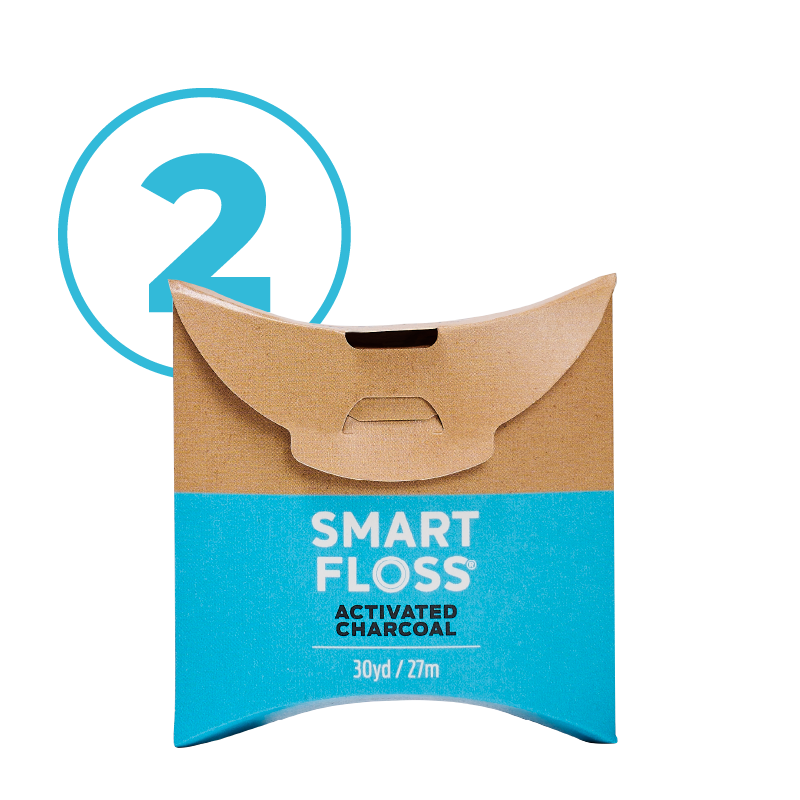 Smart Floss packaging with '2' symbol on a white background